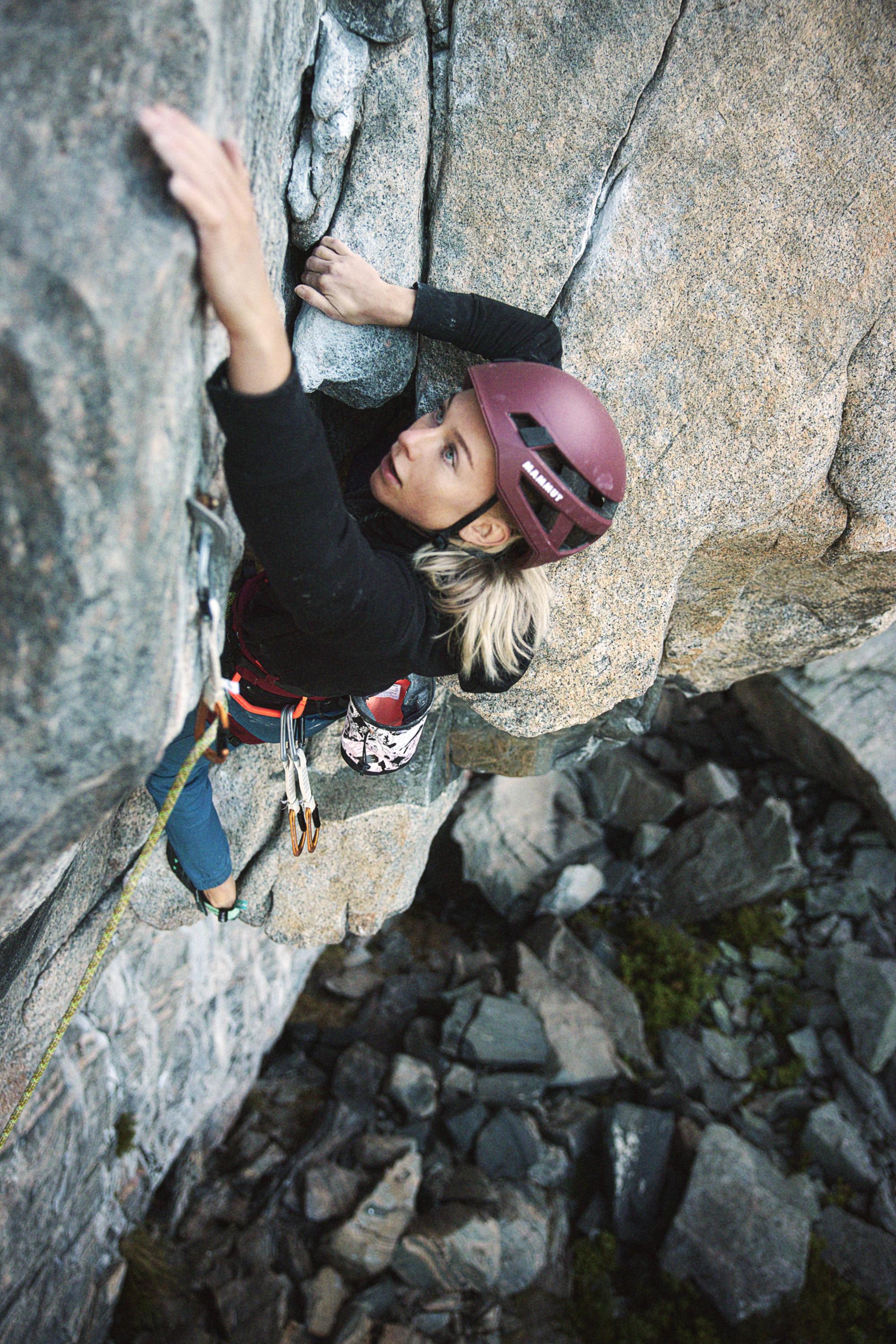 Climbing in Mammut clothing