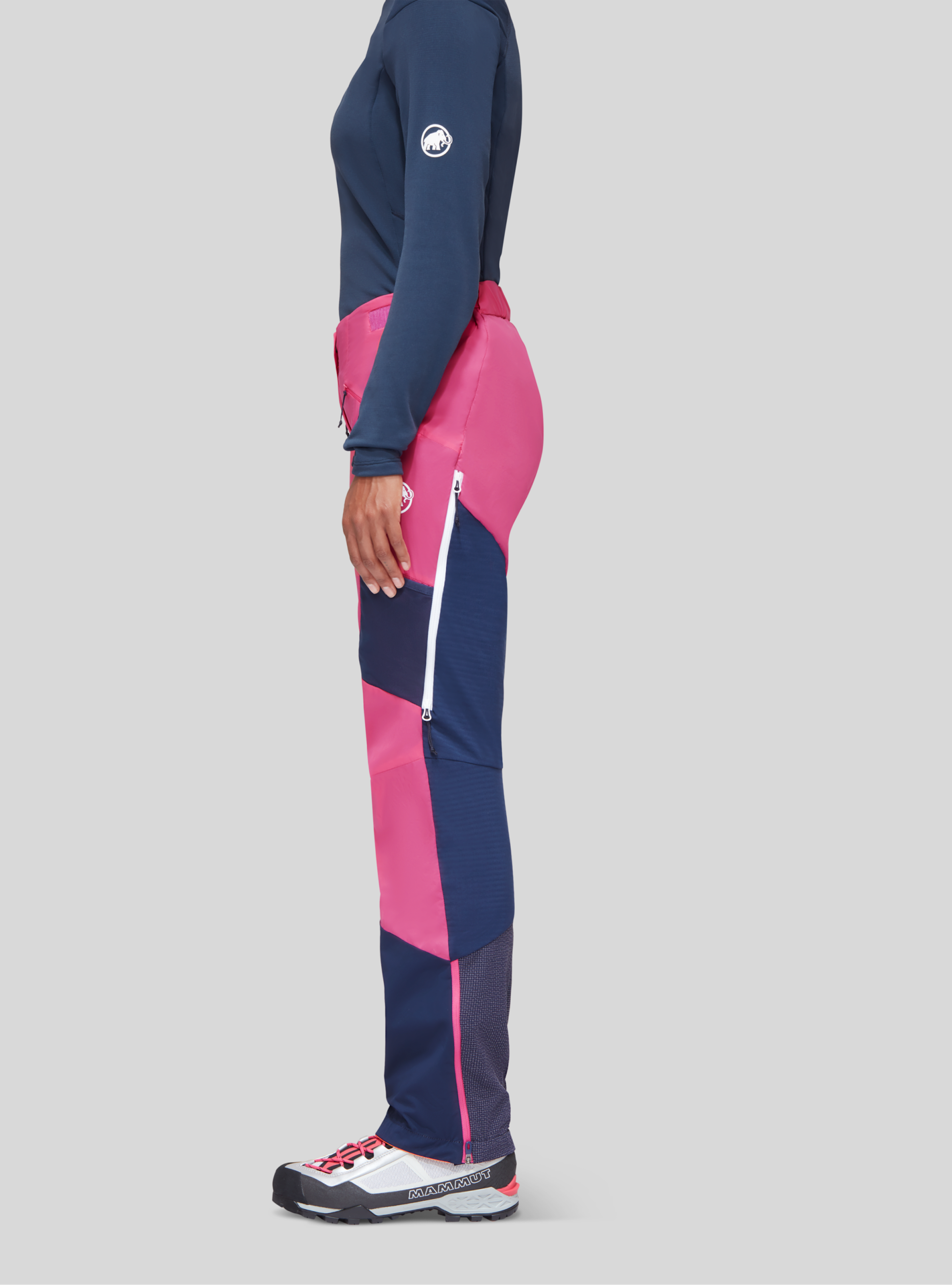 Pantalon Mammut pour femmes en bleu/rose