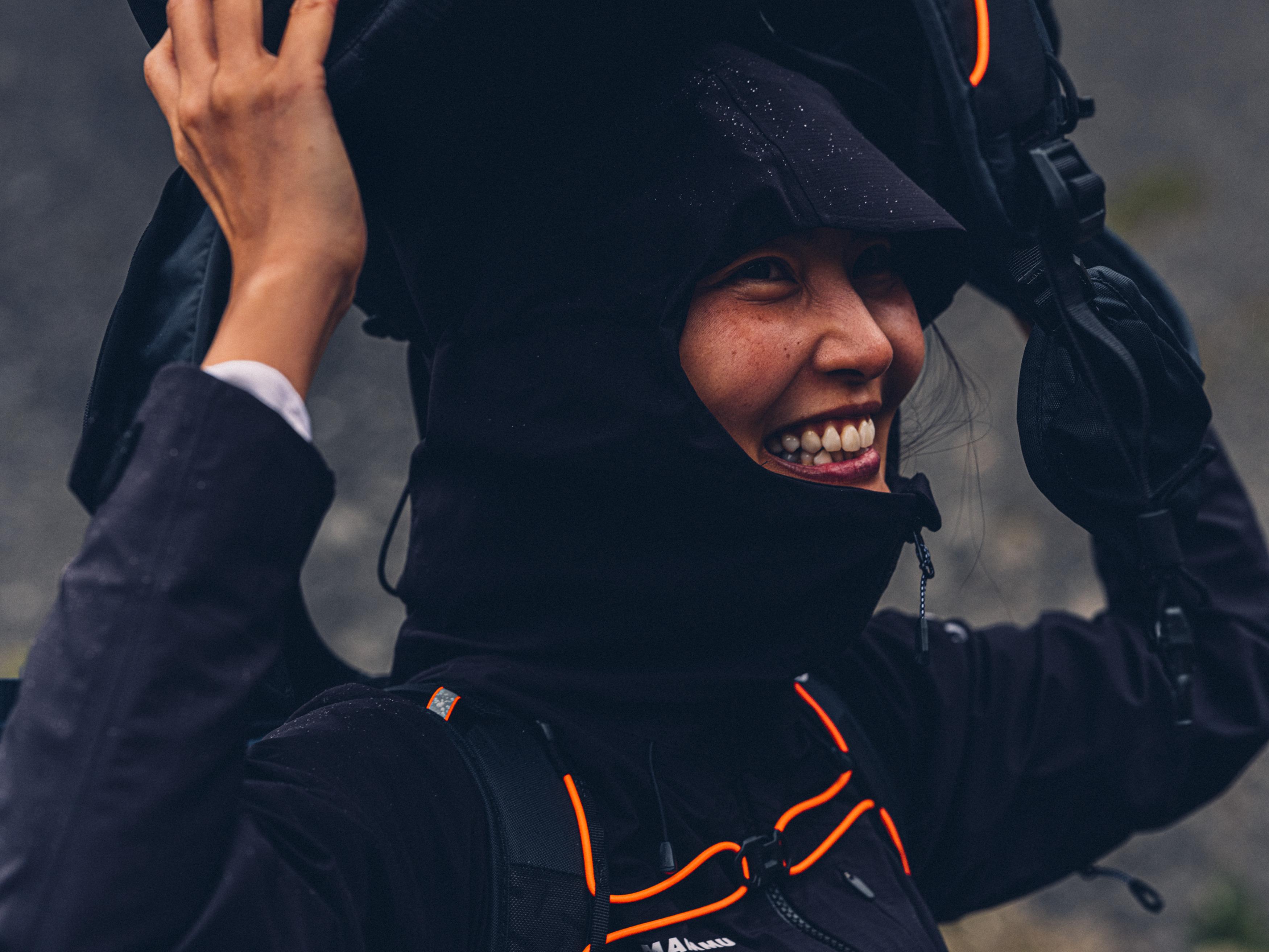 Hiking in Mammut clothing