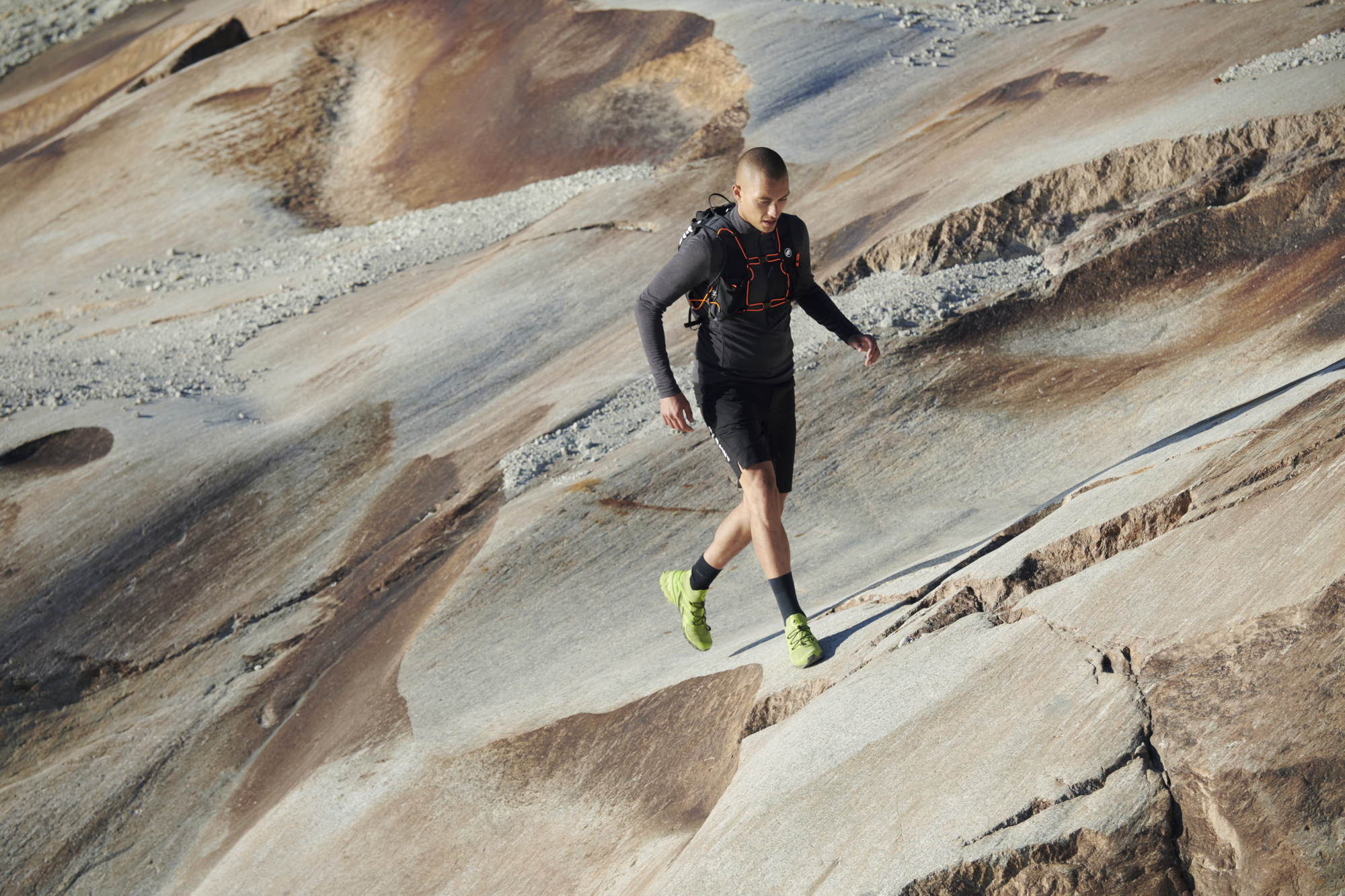 Climber in Mammut equipment