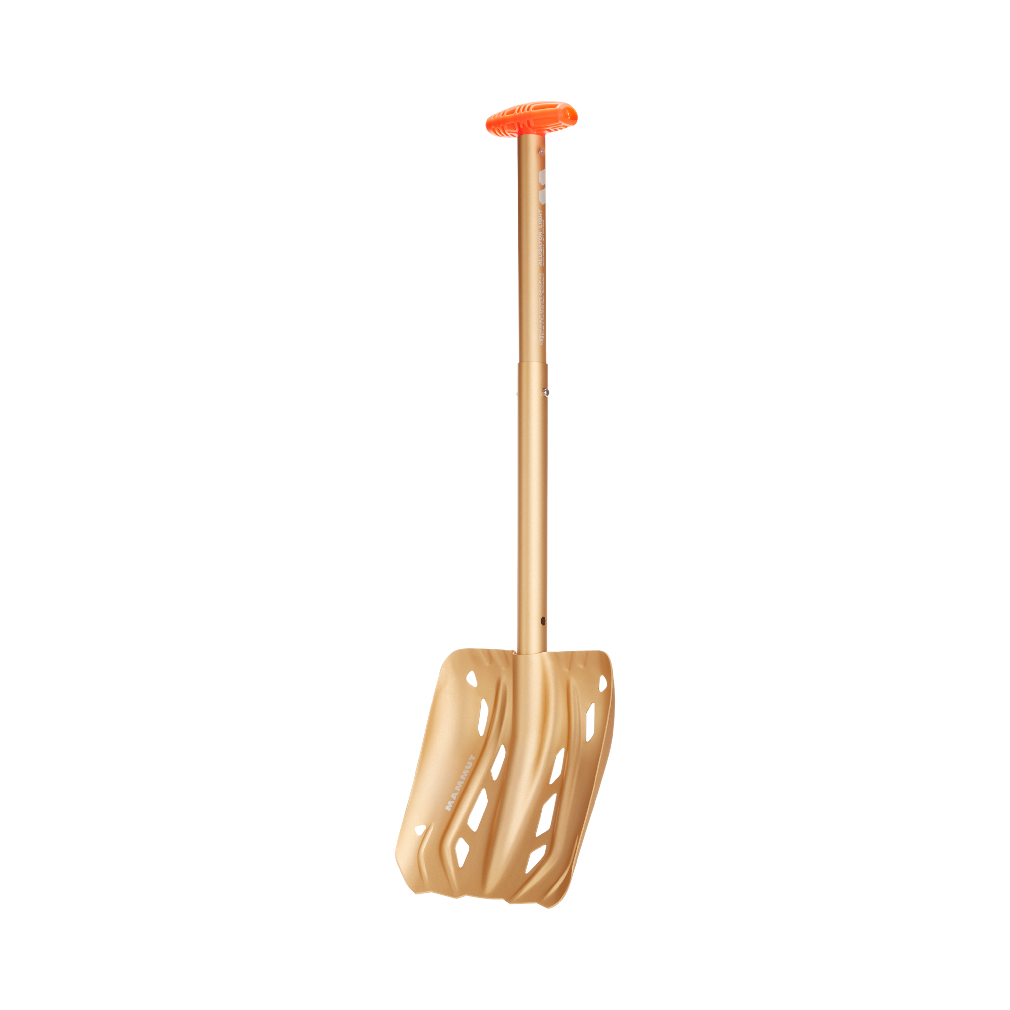 Mammut shovel for avalanche safety in the color gold