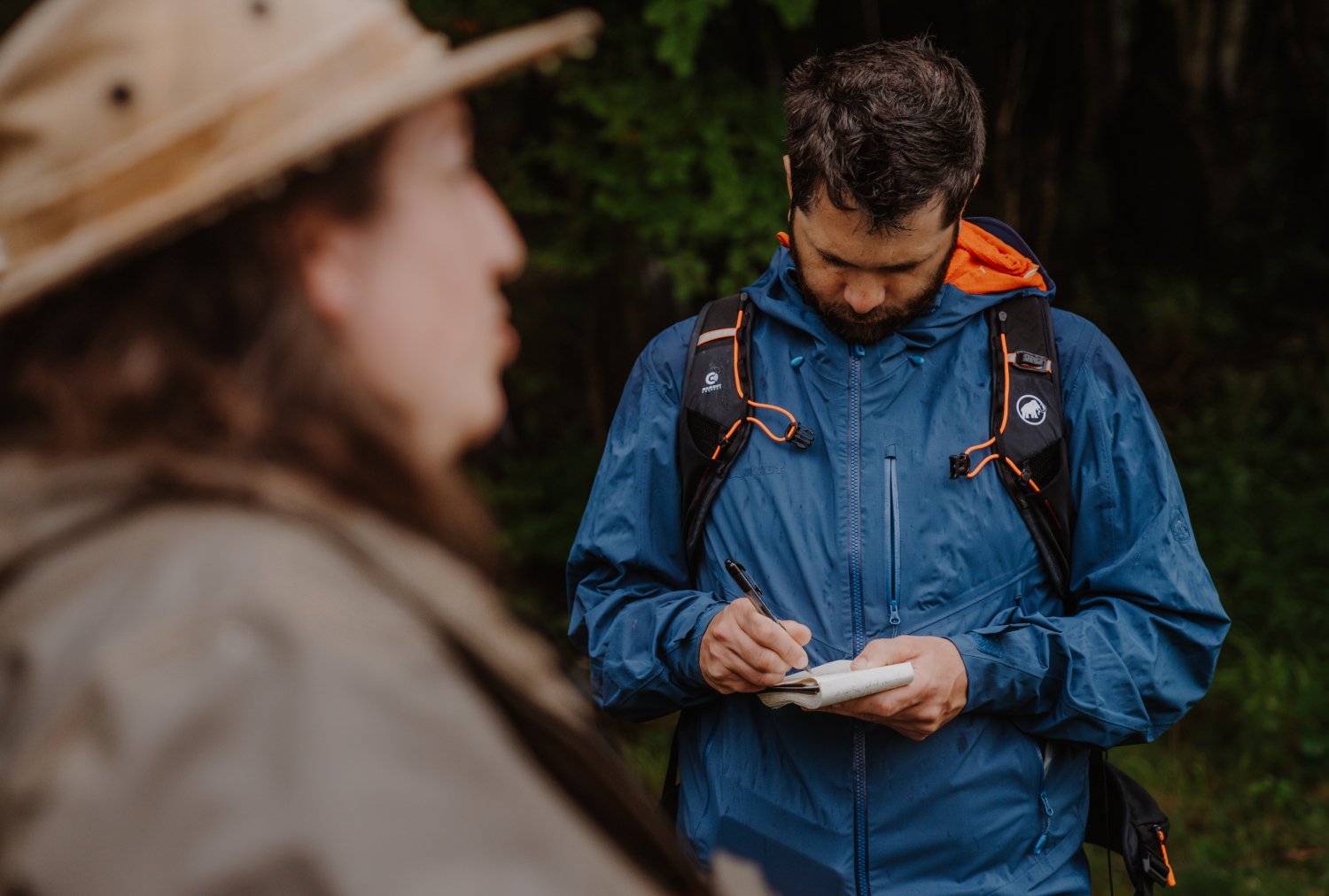 British Pilgrimage with the gough map of britain in Mammut Hiking Equipment