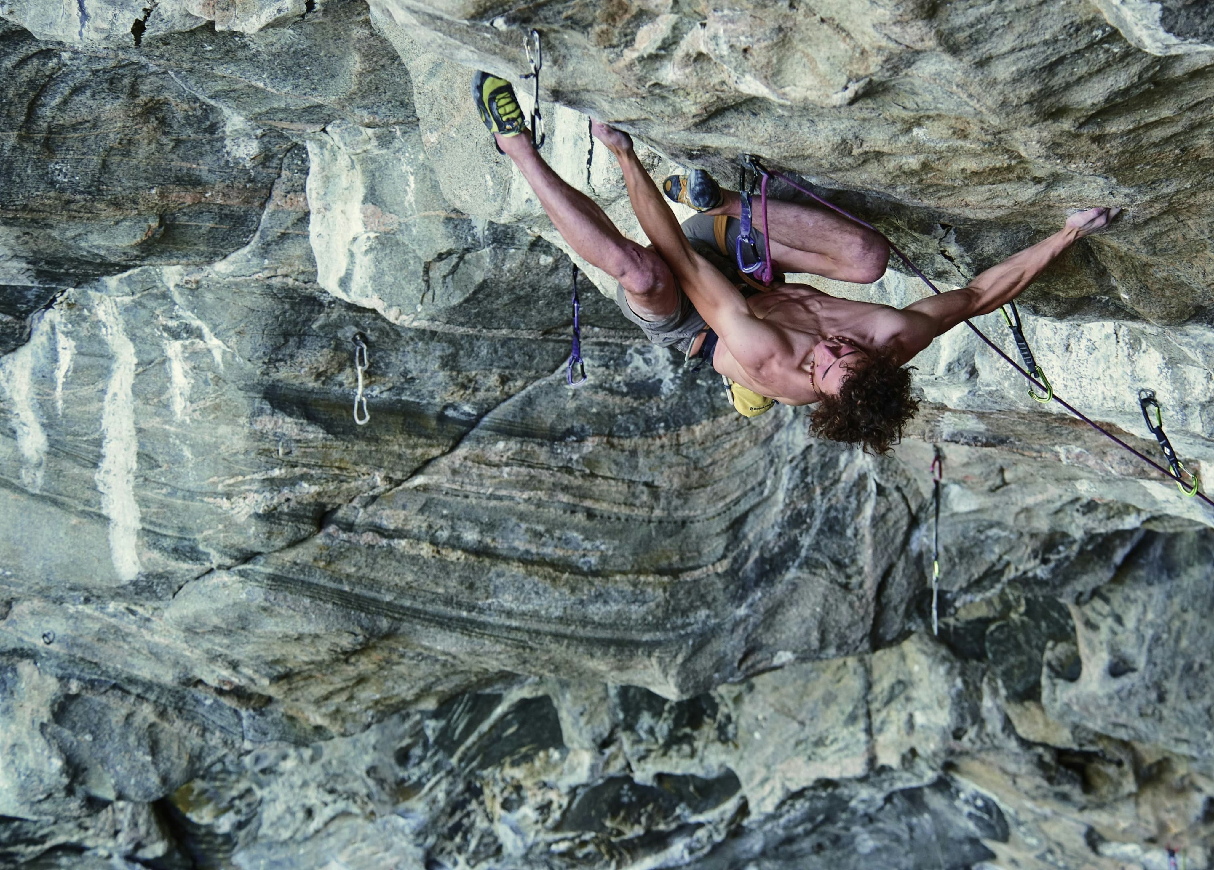 Adam Ondra climbs