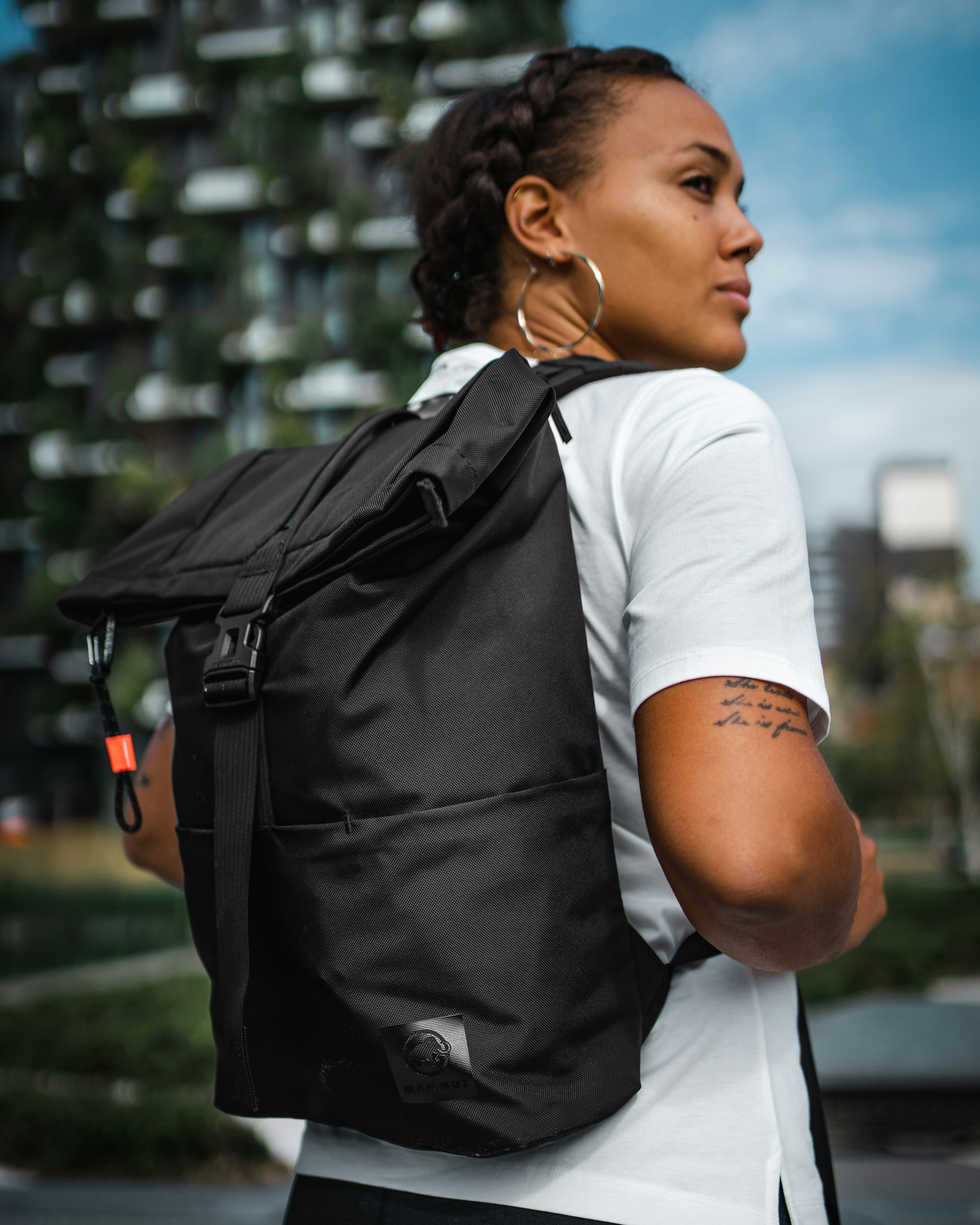 Woman with backpack
