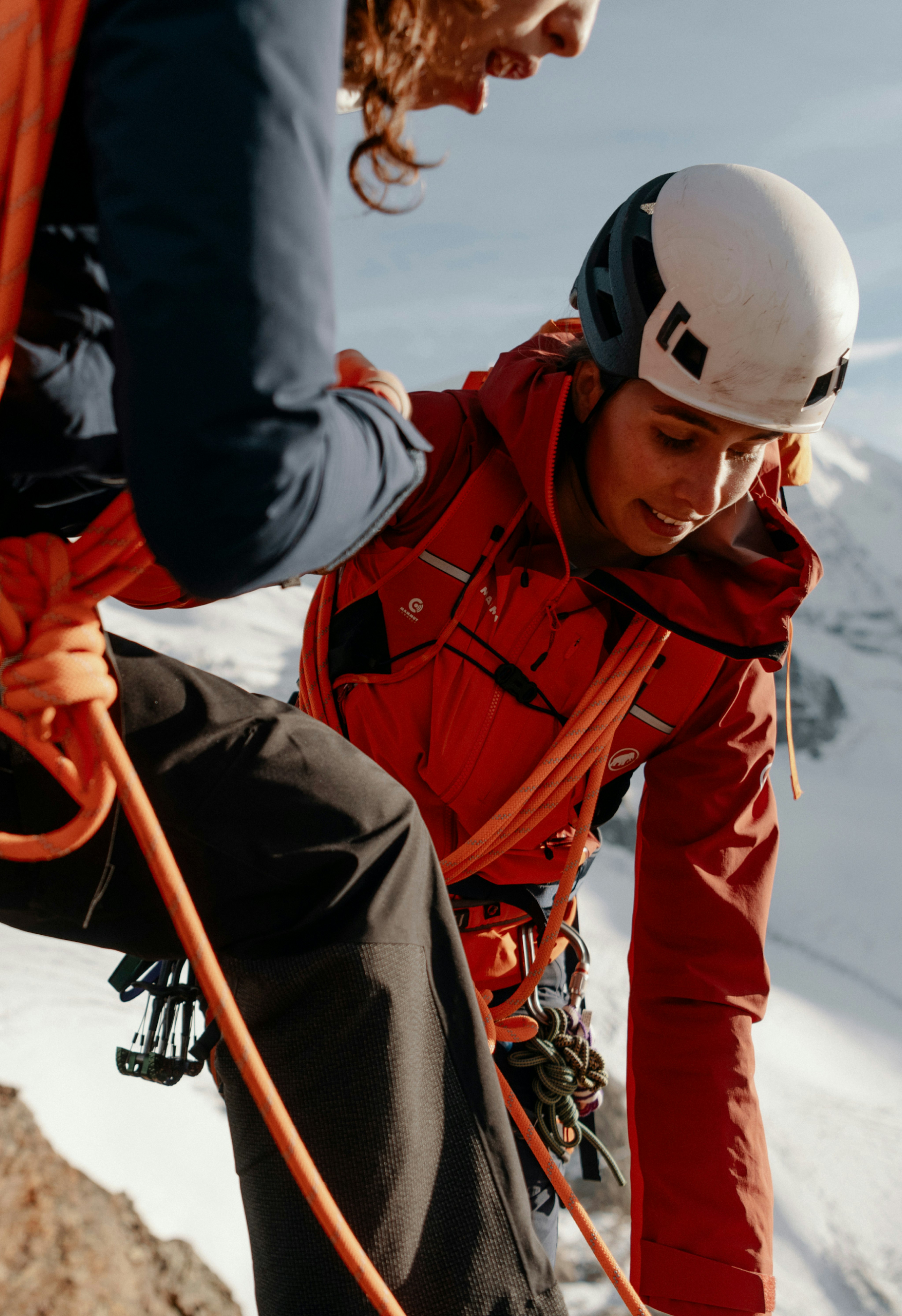 Two climbers with Mammut equipment