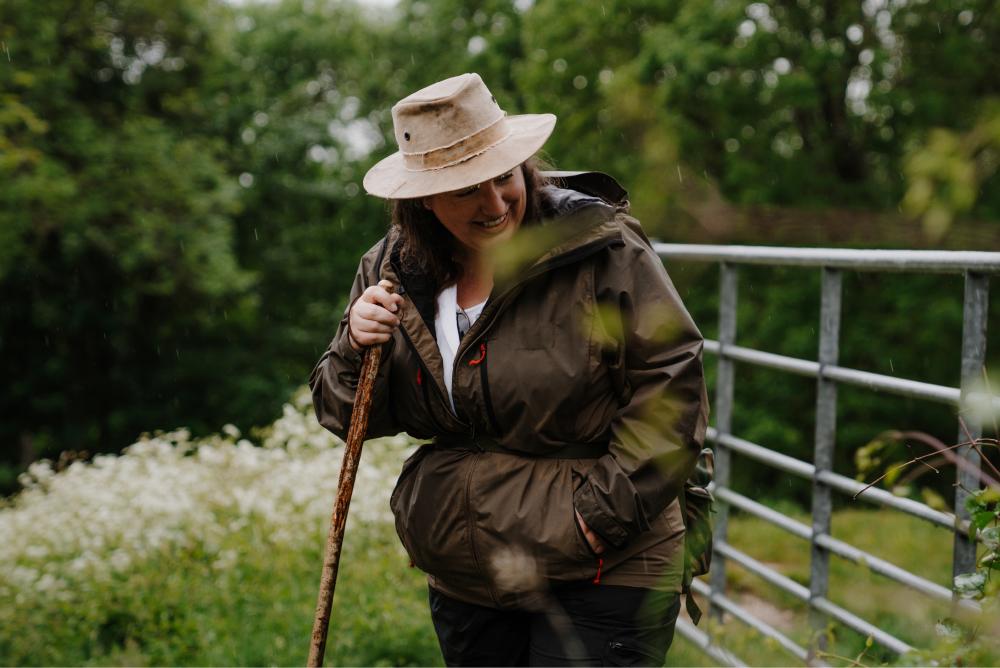 British Pilgrimage with the gough map of britain in Mammut Hiking Equipment